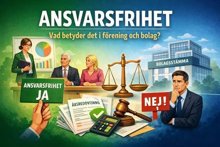Vad betyder ansvarsfrihet? Läs hur ansvarsfrihet fungerar i föreningar och aktiebolag, vad revisorn gör och vad som händer om ansvarsfrihet nekas.